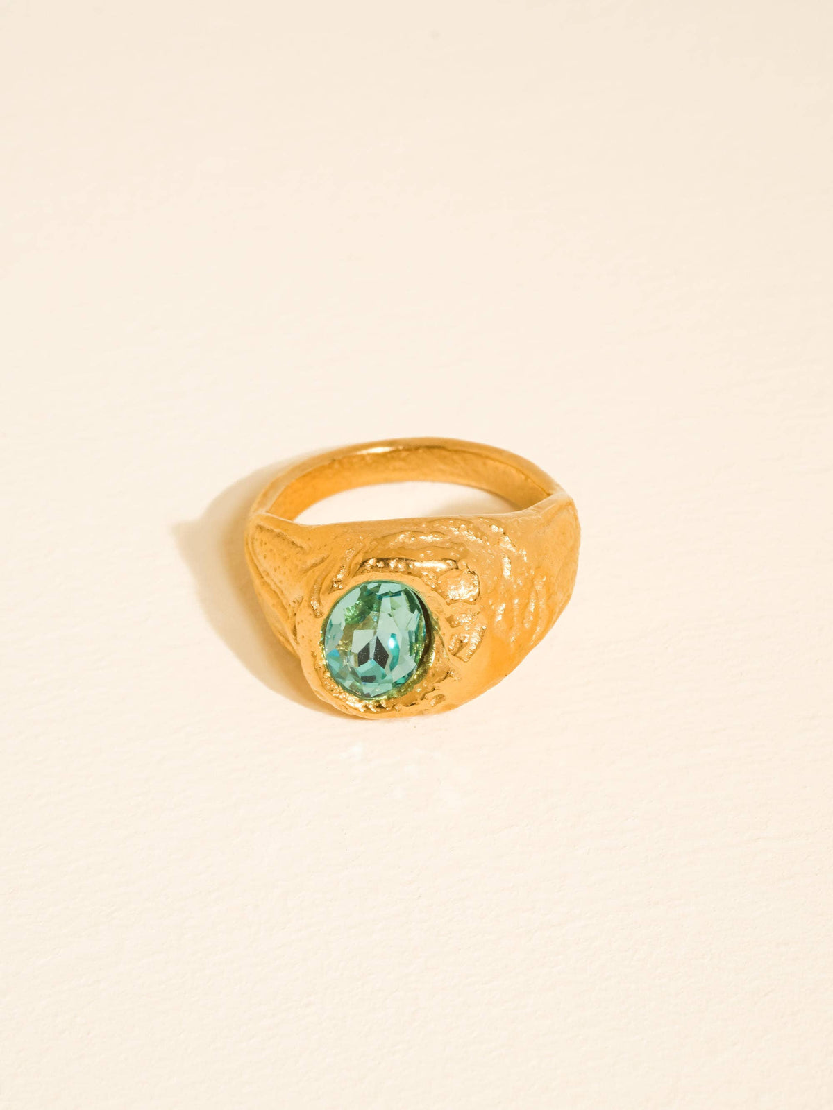 Frostine Blue Signet Ring