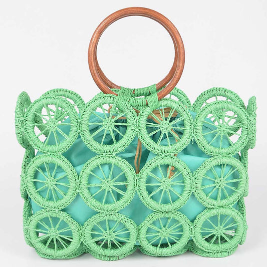 Monotone Crochet Handbag-3 Colors