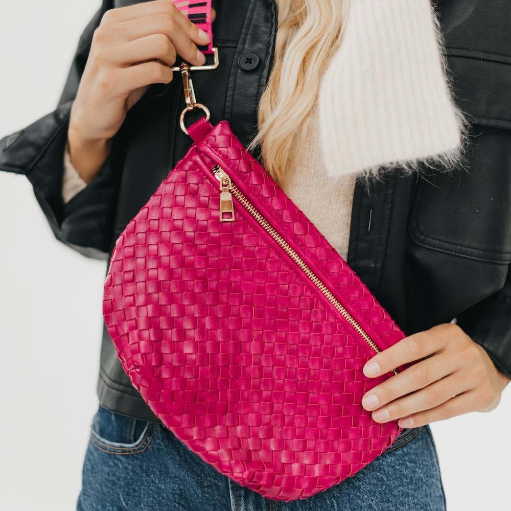 Westlyn Woven Bum Bag- Pink