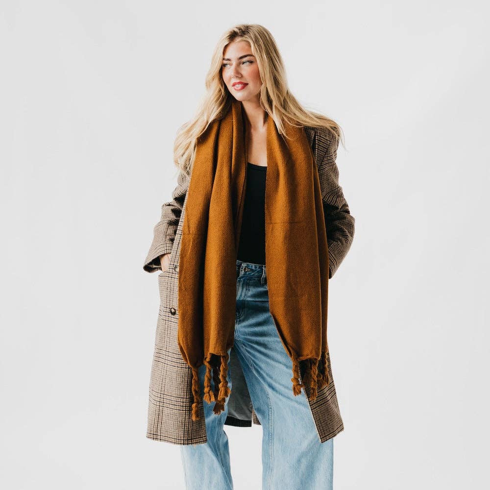 Twyla Twisted Tassel Scarf: 3 Colors