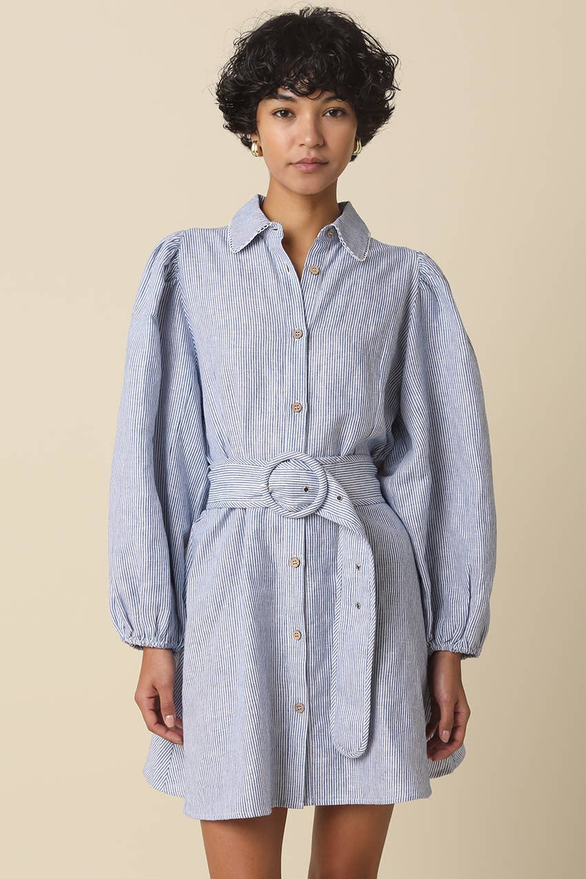 Eden Linen Belt Dress