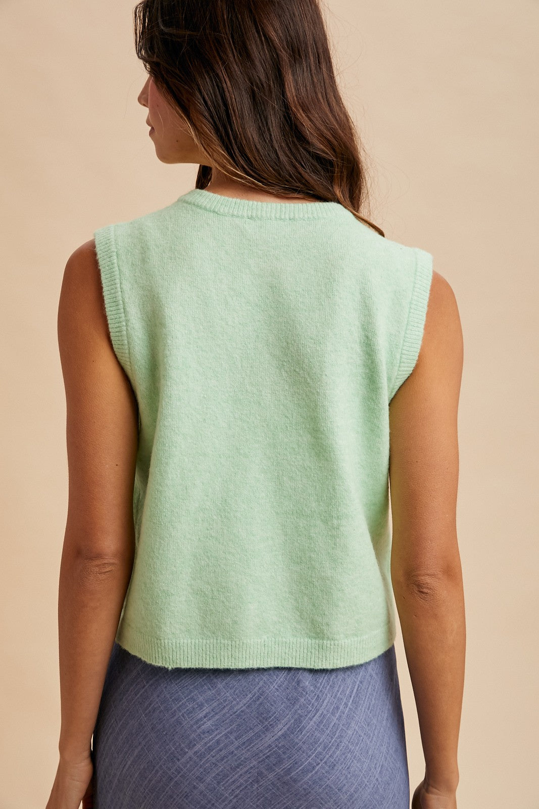 Melange Sweater Vest Top