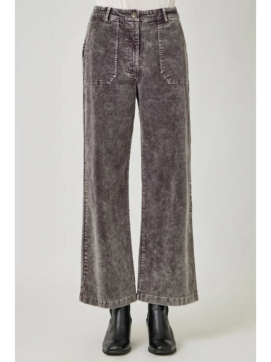 Gray Wash Corduroy Trouser