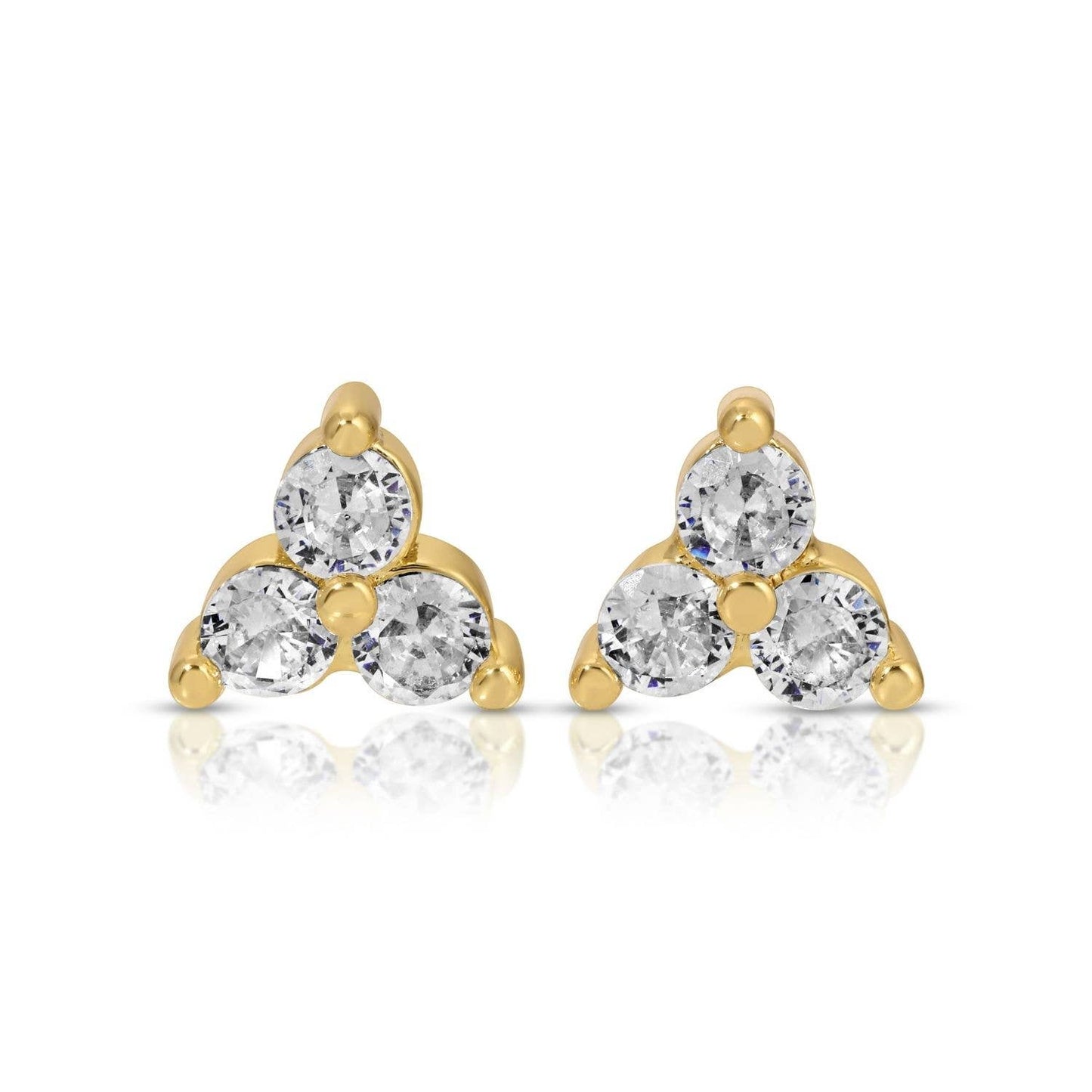 Triple Cluster Studs on Velvet Tag: .22"