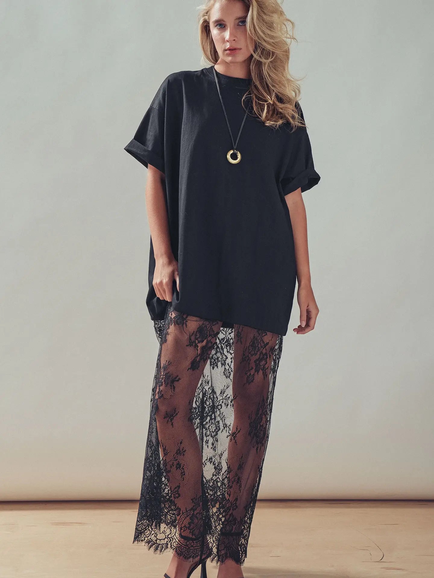 Coastal Lace Tee Maxi