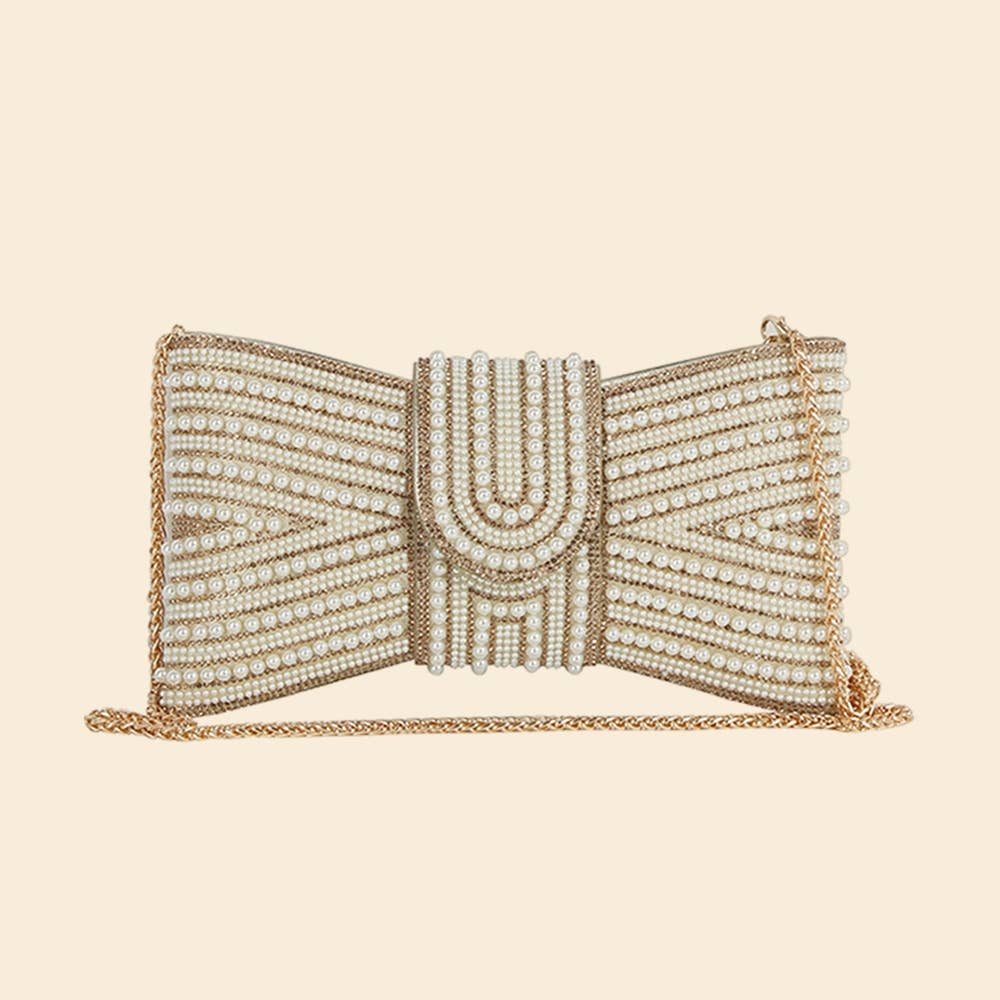 Pearl Bow Evening Bag