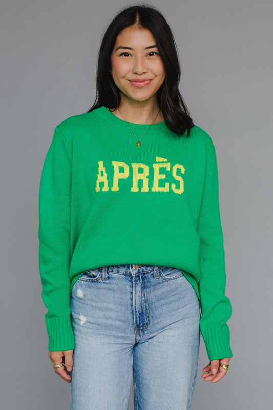Green & Yellow Apres Sweater