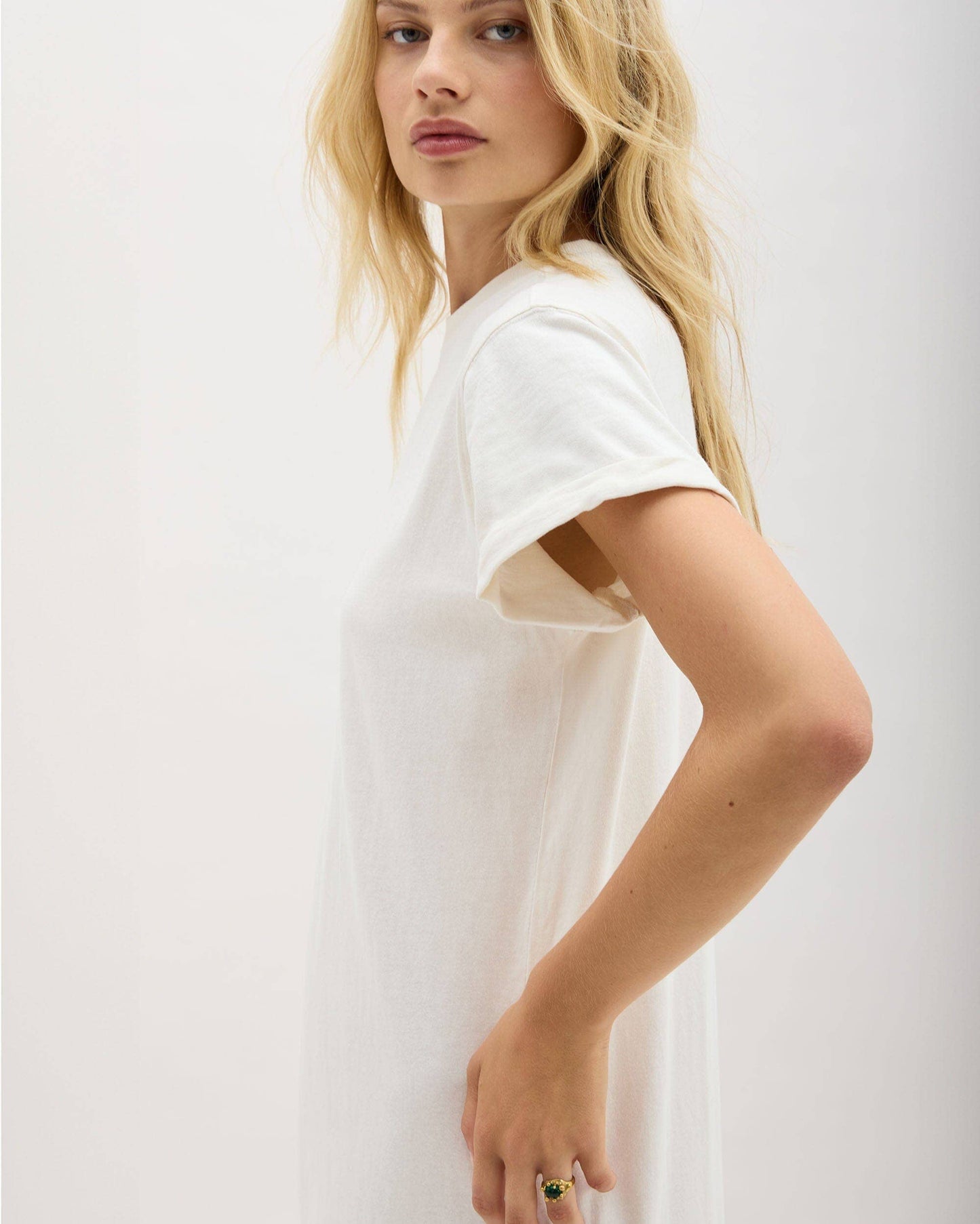 Relaxed Tee Dress - Bone
