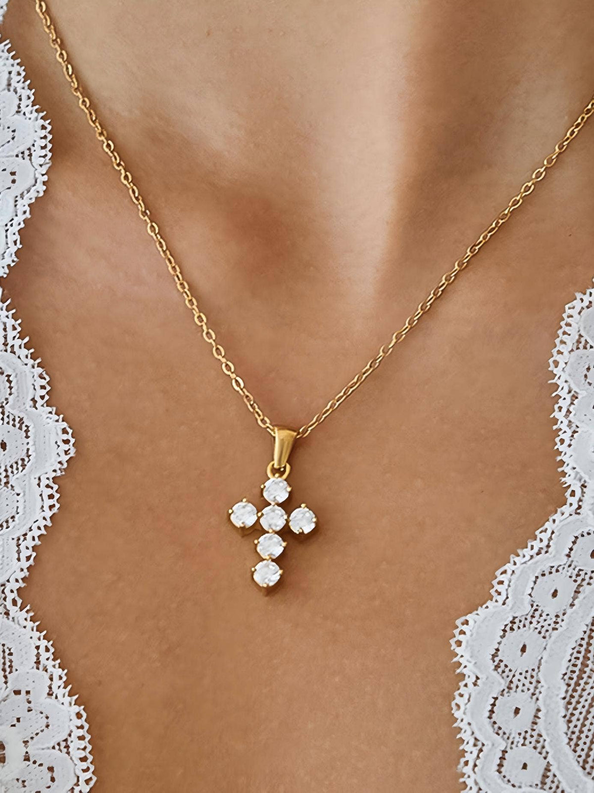 Raimon 18K Gold Cross Necklace