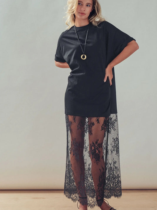 Coastal Lace Tee Maxi