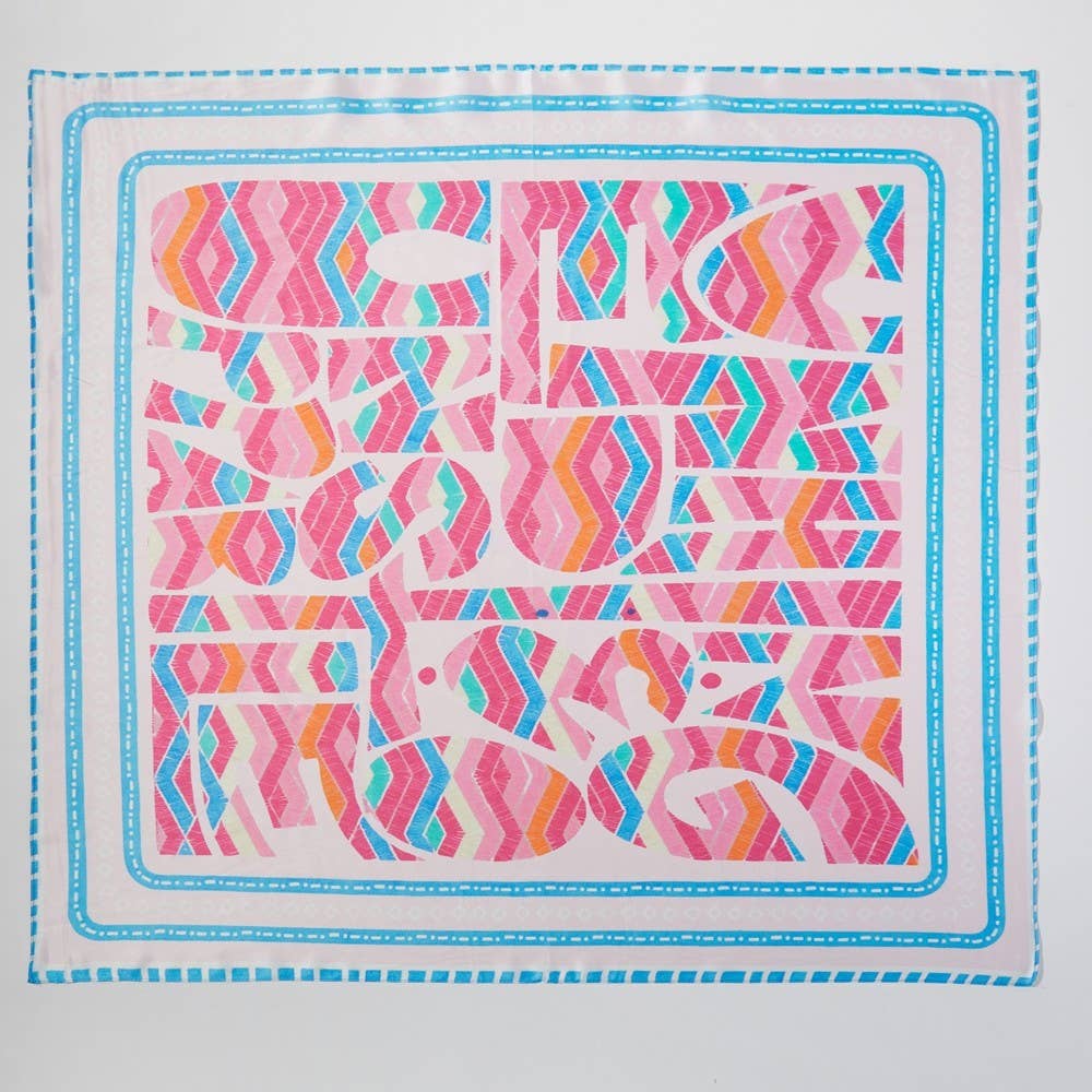 Abstract Satin Scarf - 3 Colors