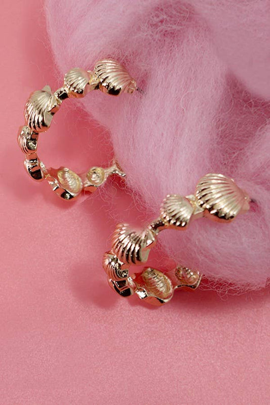 Seashell Hoop Earring