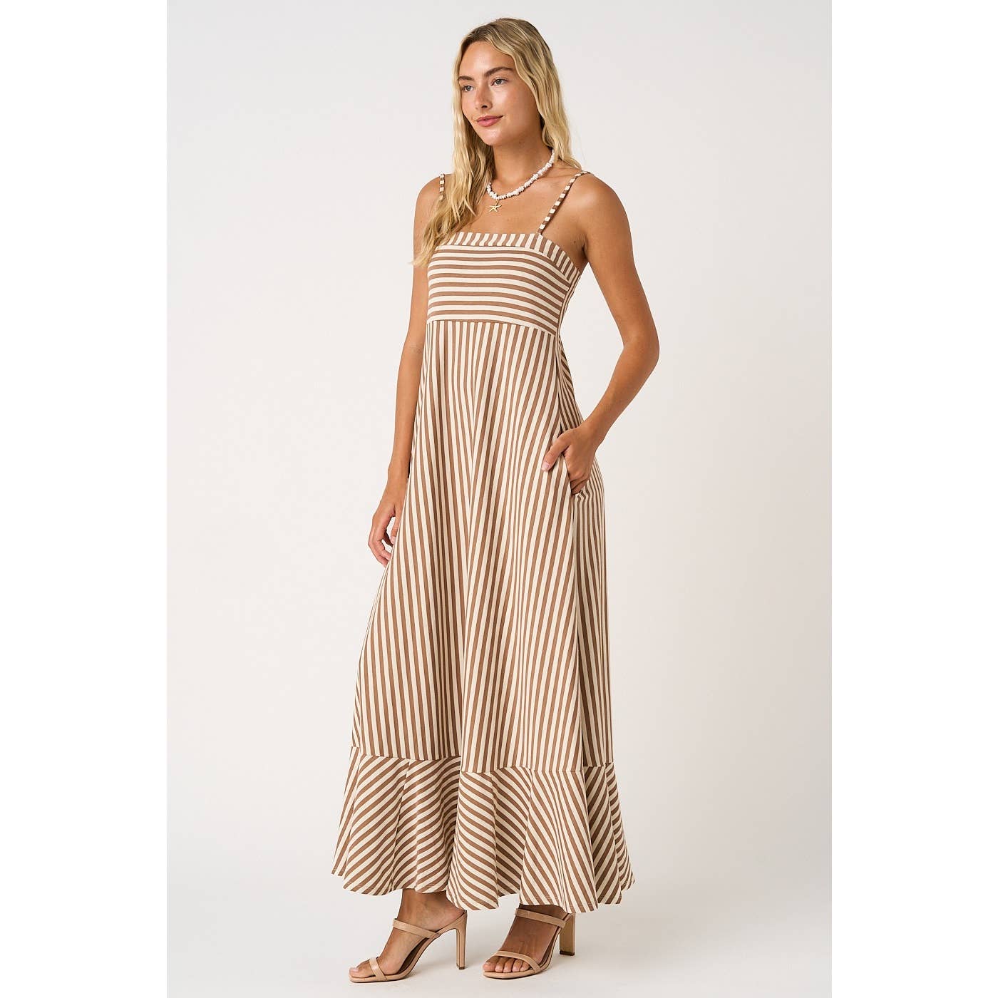 Mocha Striped Maxi
