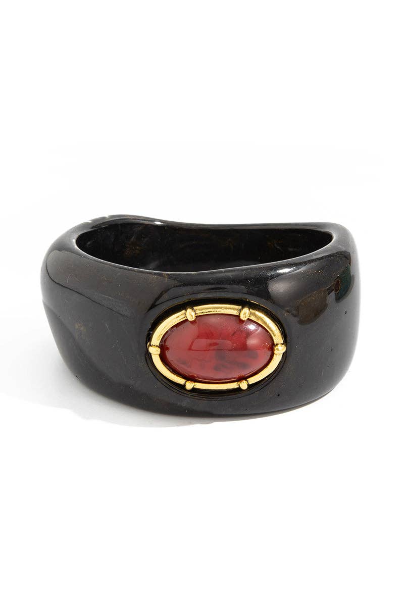 Elegant Stone-Accent Bangle - 3 Colors