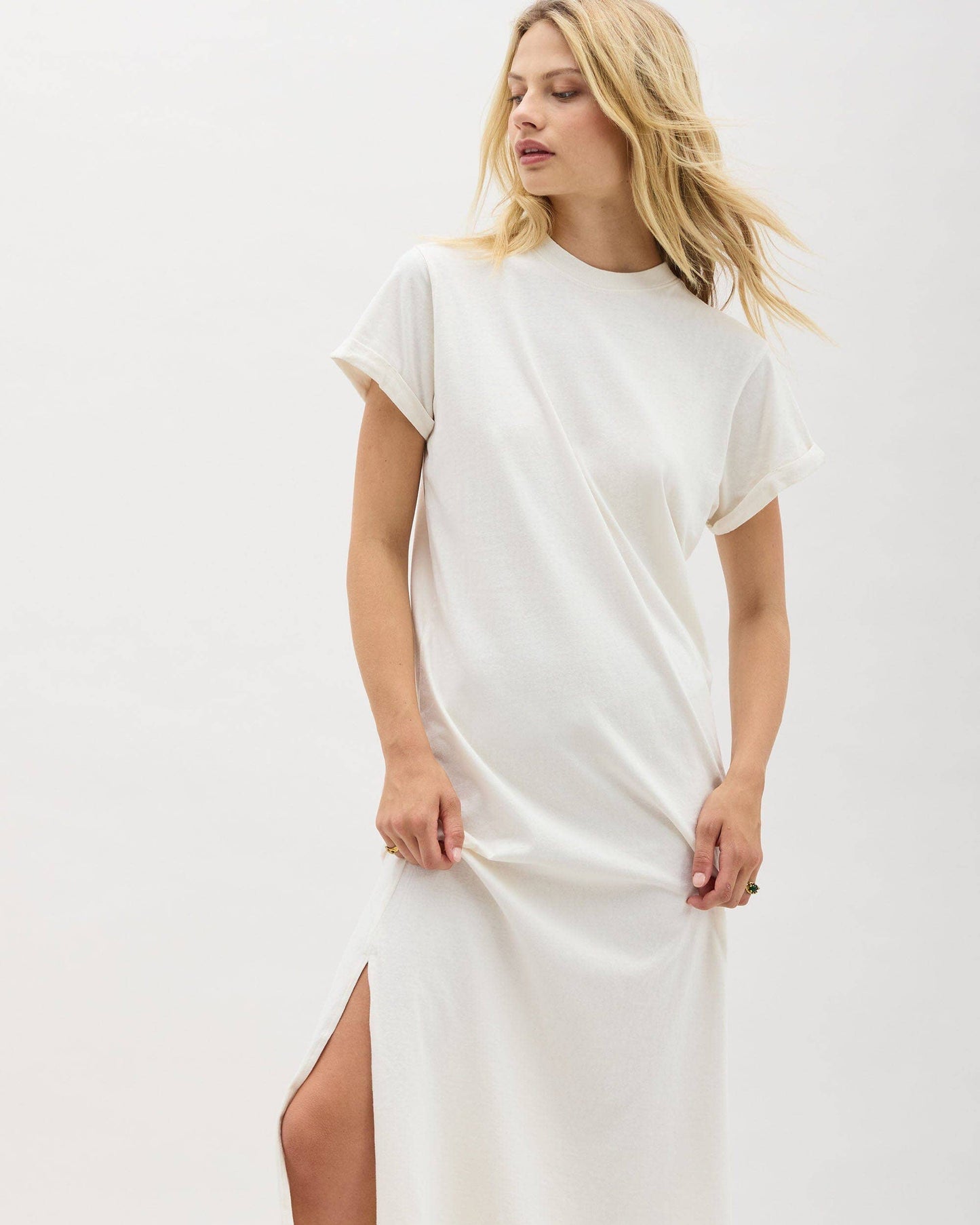 Relaxed Tee Dress - Bone