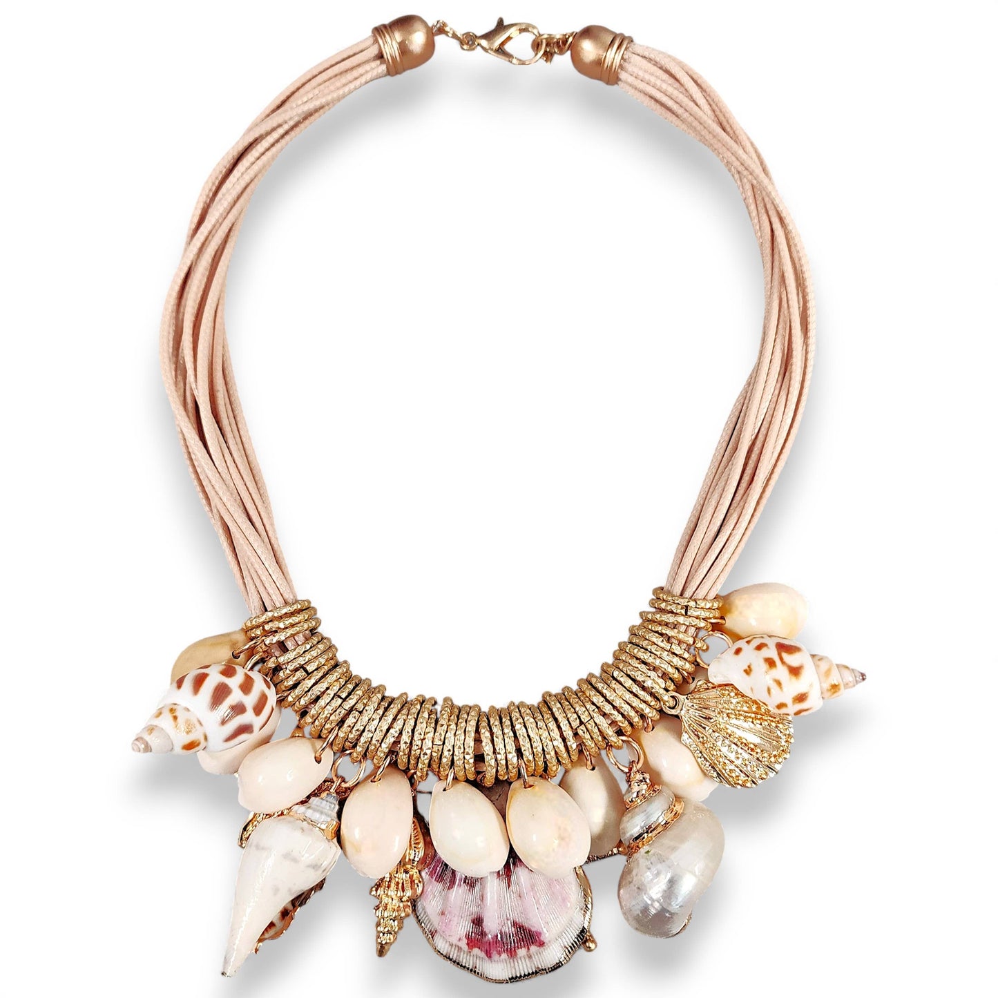 Coastal Seashell Charm Necklace
