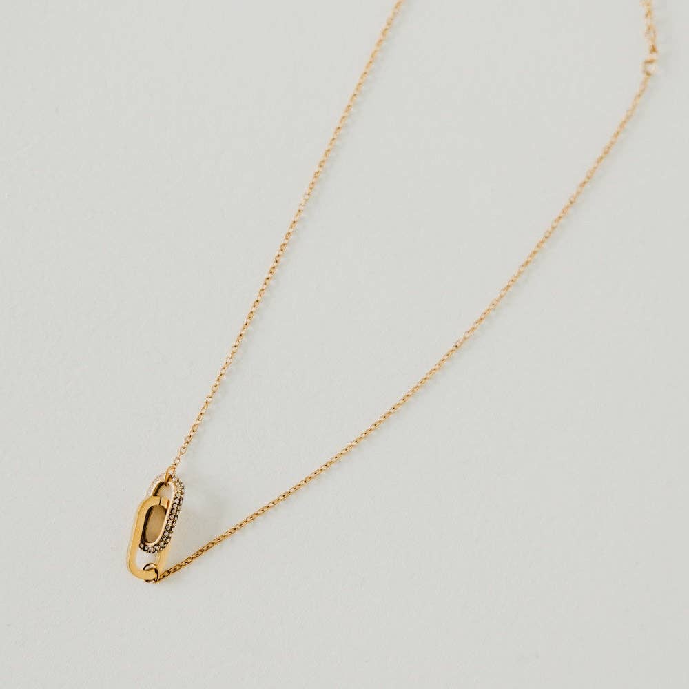 Linked with Diamonds Chain Necklace - WATERPROOF