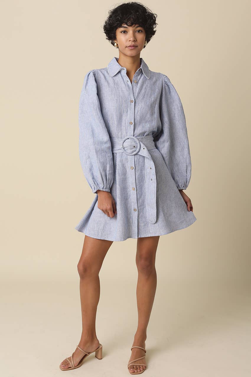 Eden Linen Belt Dress