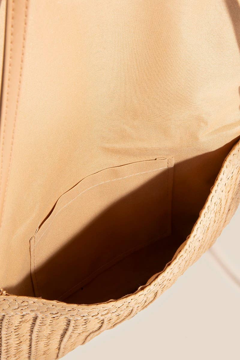 Intricate Paper Weave Envelope Clutch Bag - 2 Colors