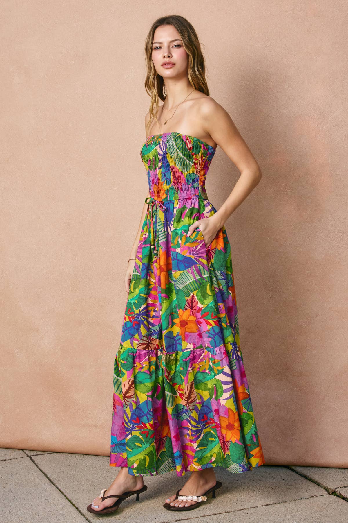 Botanica Smocked Tube Dress
