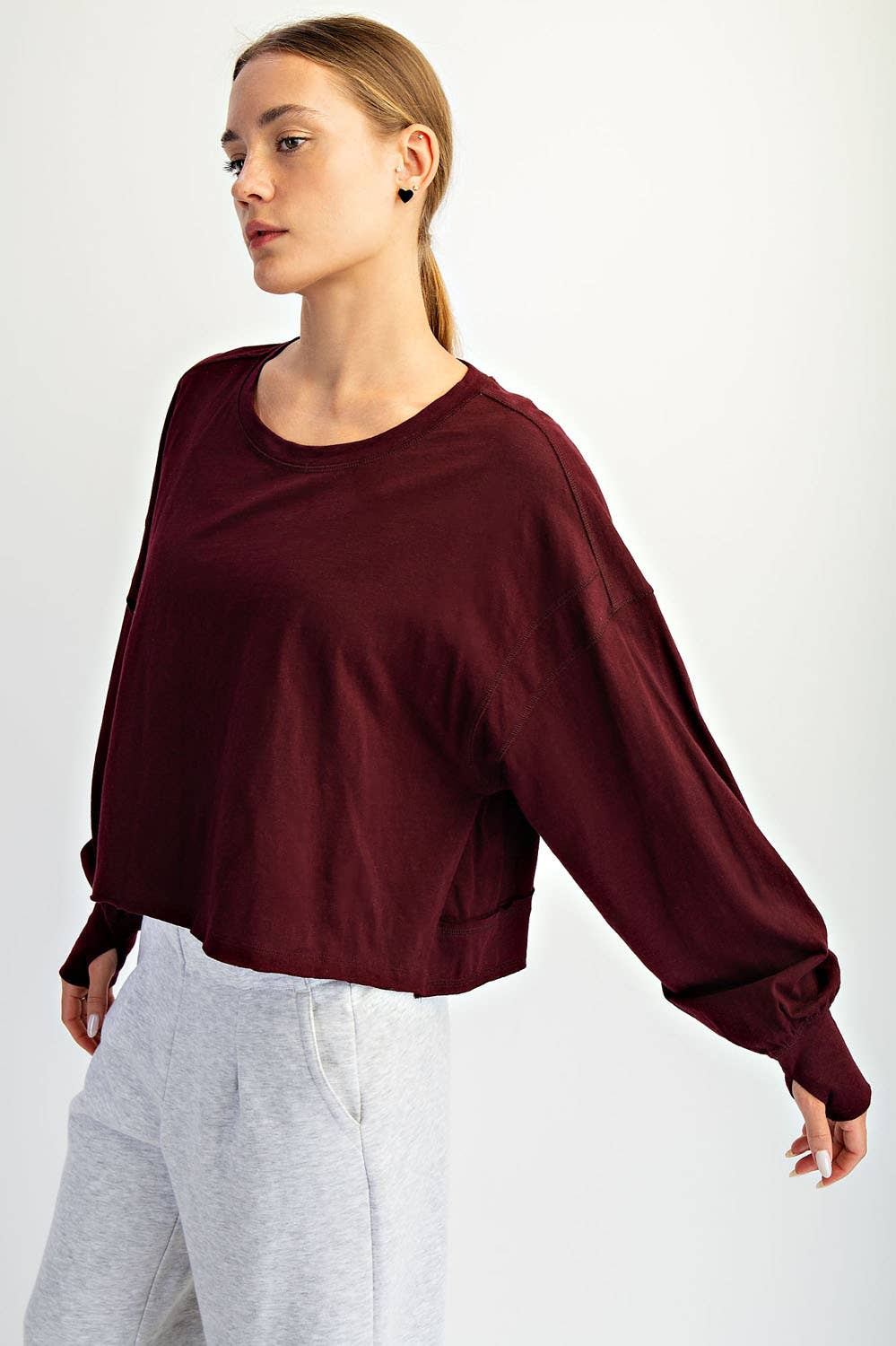 Cotton Slub Open Back Tee - Multiple colors