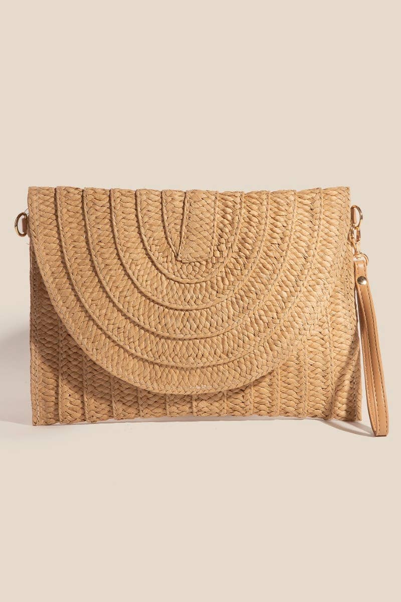 Layered Braided Envelope Clutch