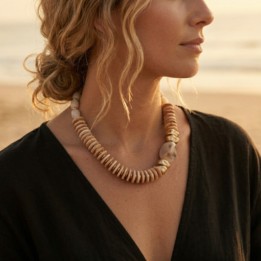 Chunky Boho Beaded Necklace