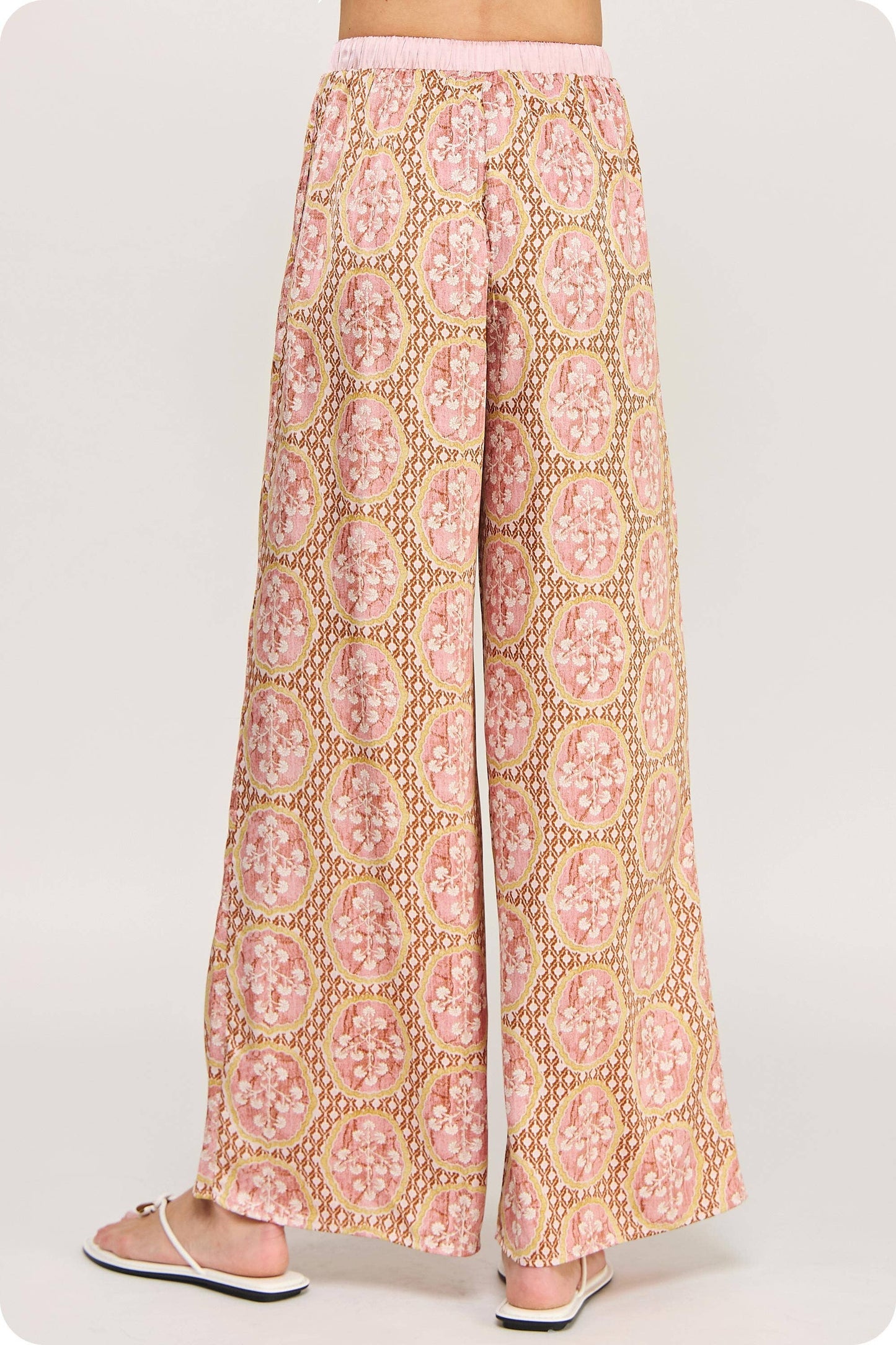 Venetian Satin Print Pant