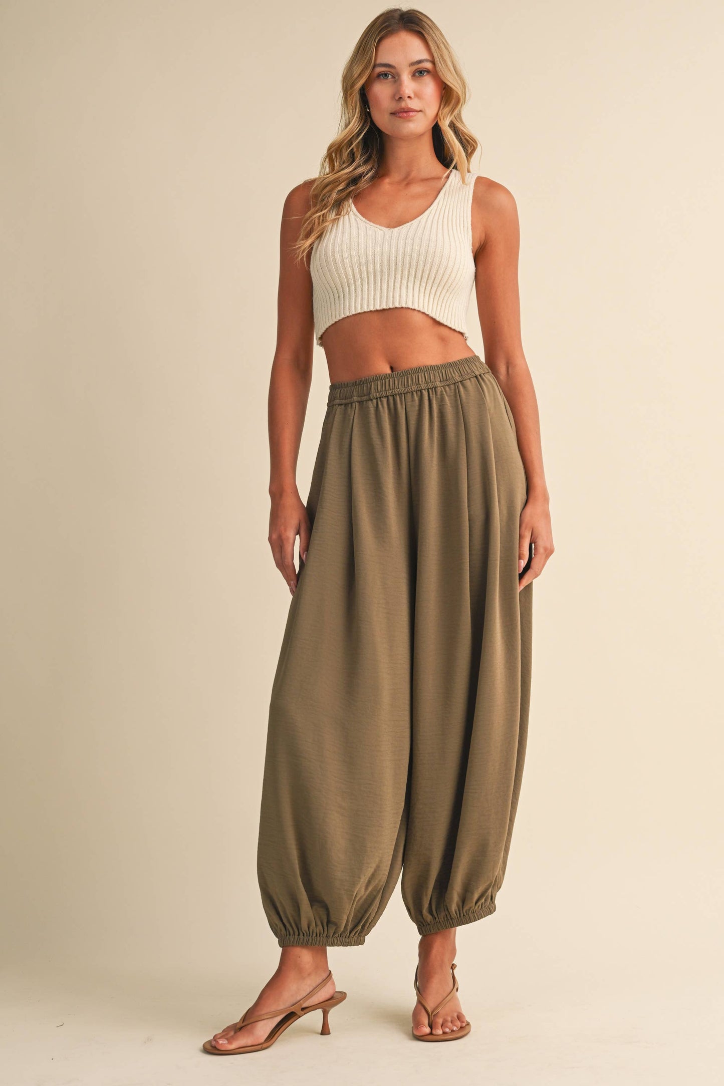 Olive Balloon Pant