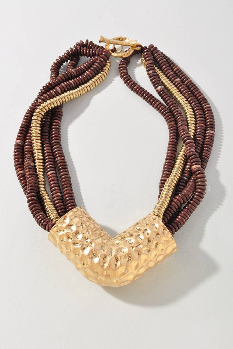 Pendant Multi Strand Necklace