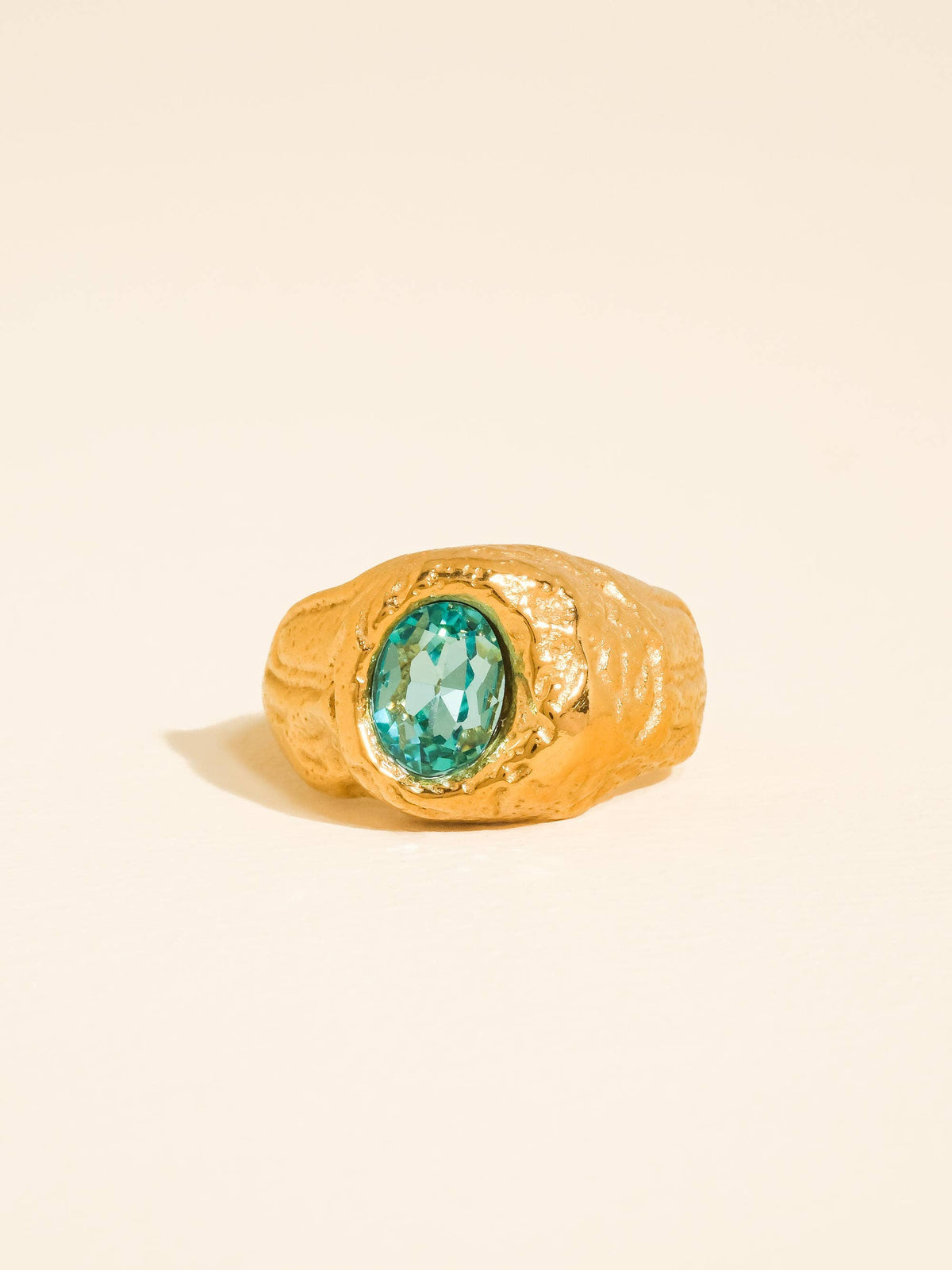 Frostine Blue Signet Ring