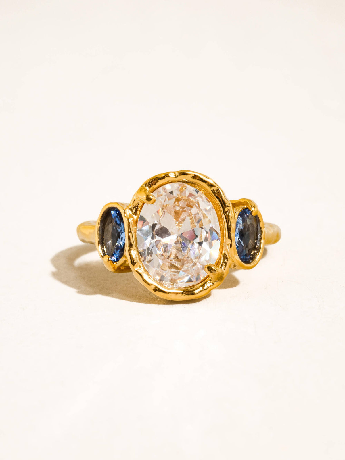 Chamonix 18K Gold Non-Tarnish Statement Trio Ring