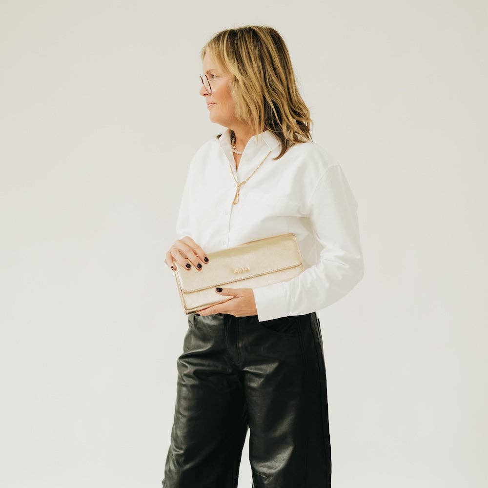 The Evening Metallic Clutch/Crossbody - 3 Colors