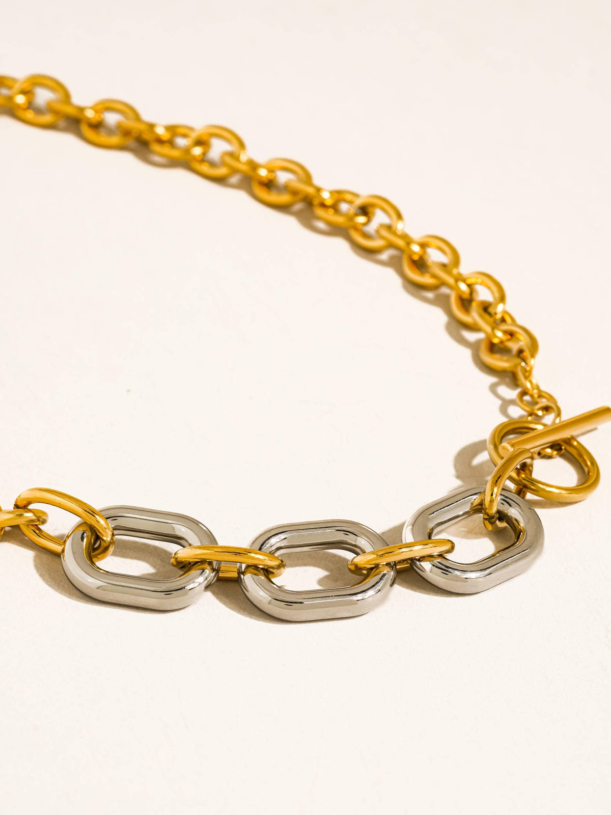 Lurette 18K Two Tone Chain Necklace