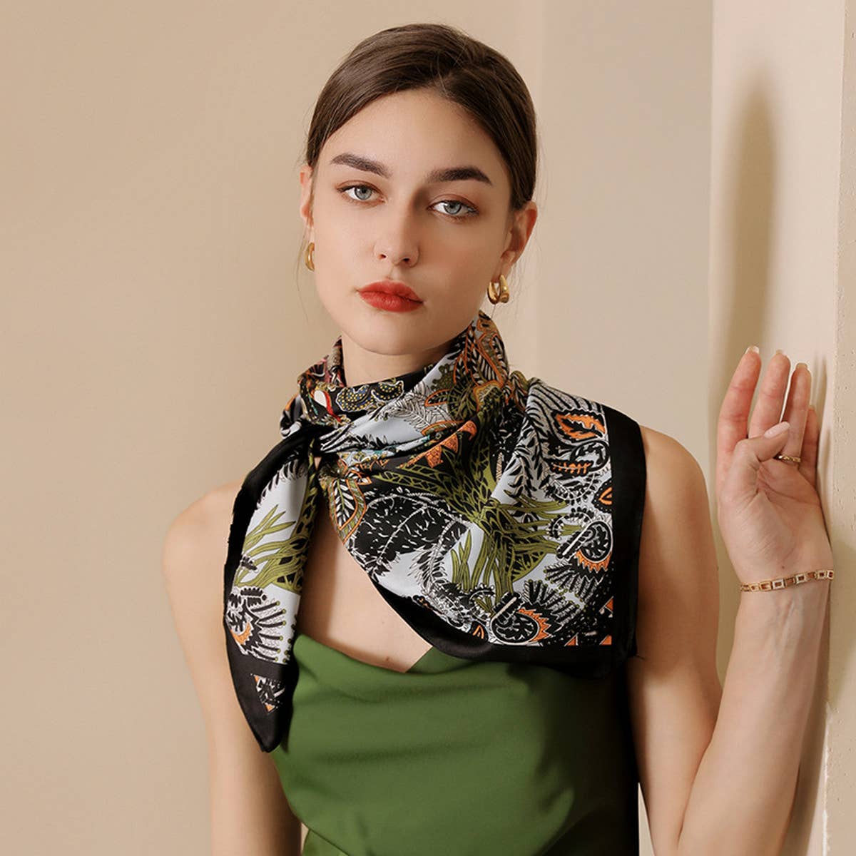 Vintage French Print Scarf - 2 Colors