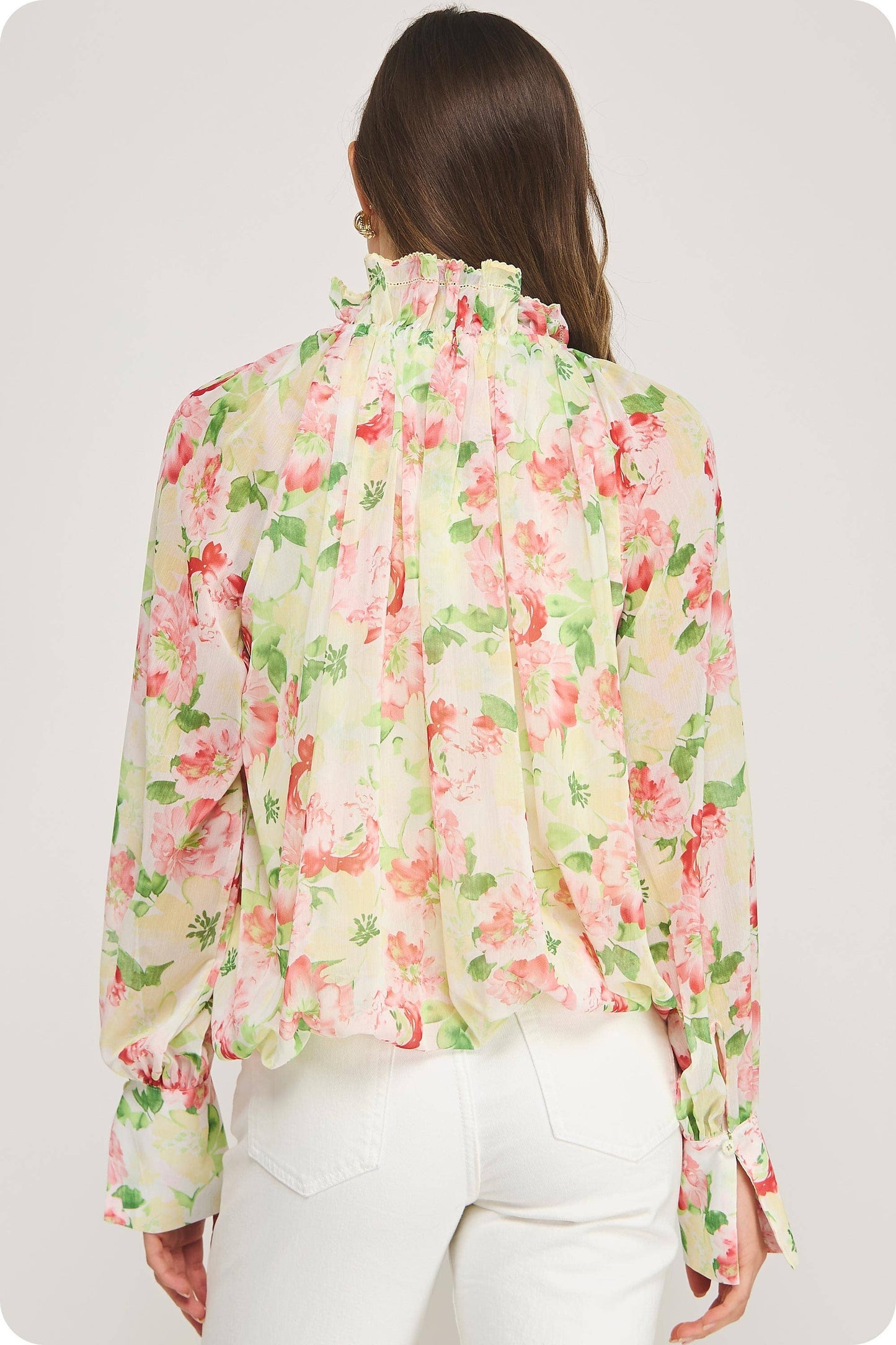 Floral Picot Blouse