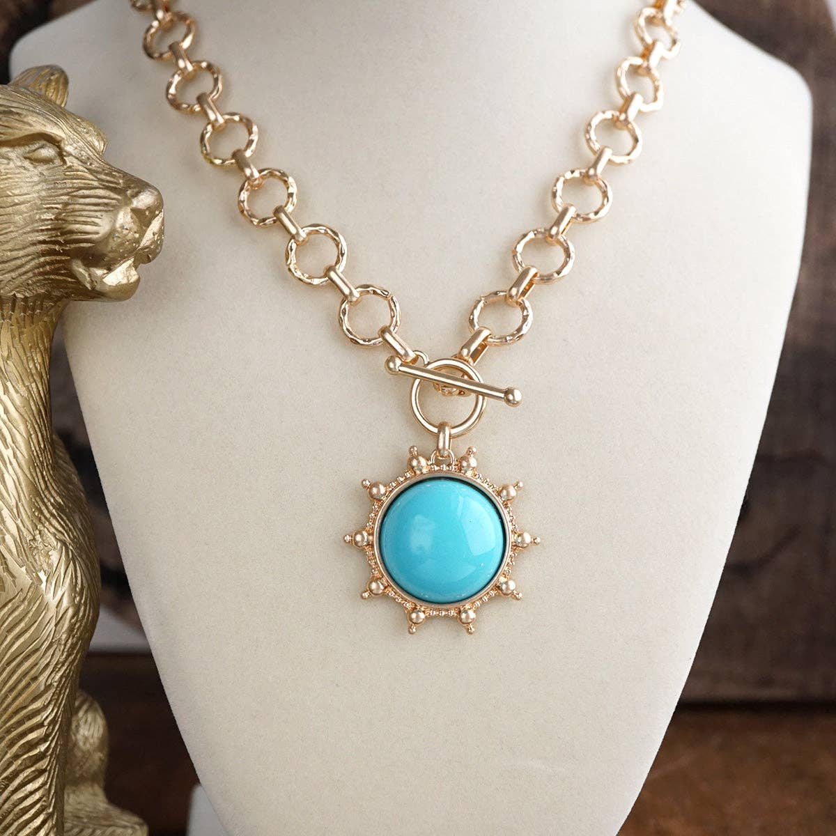 Suncrest Toggle Charm - Turquoise