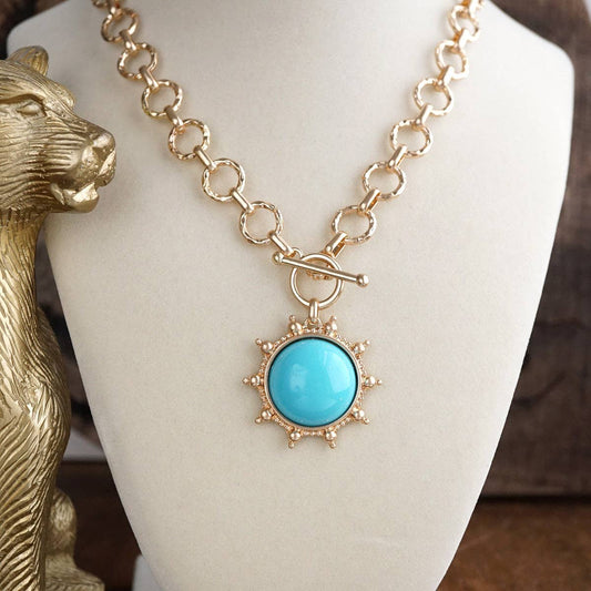 Suncrest Toggle Charm - Turquoise