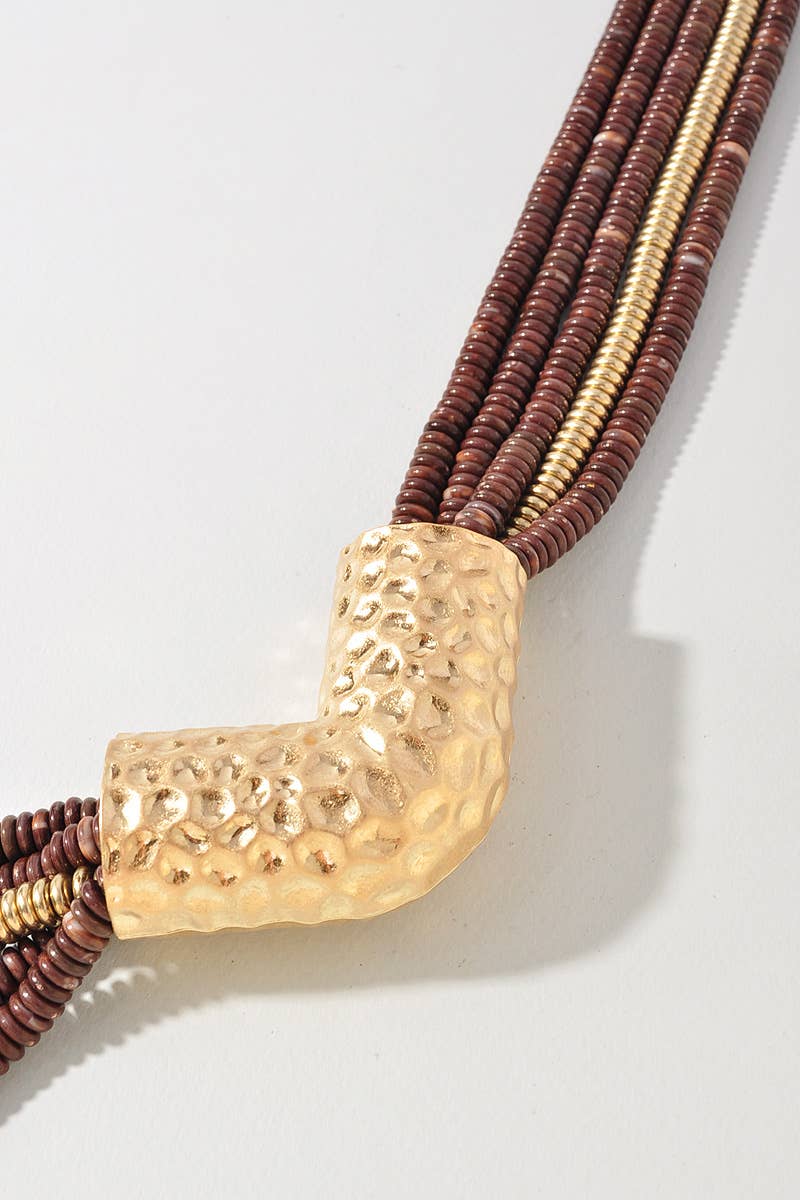 Pendant Multi Strand Necklace