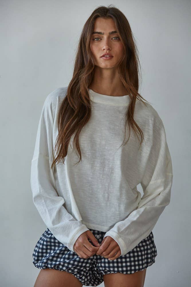 White Core Long sleeve Tee