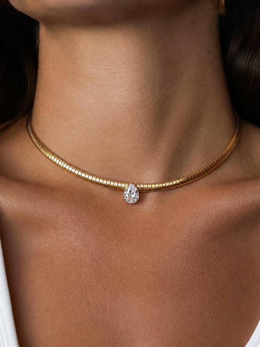 Northwood 18K Gold Non-Tarnish Teardrop Choker