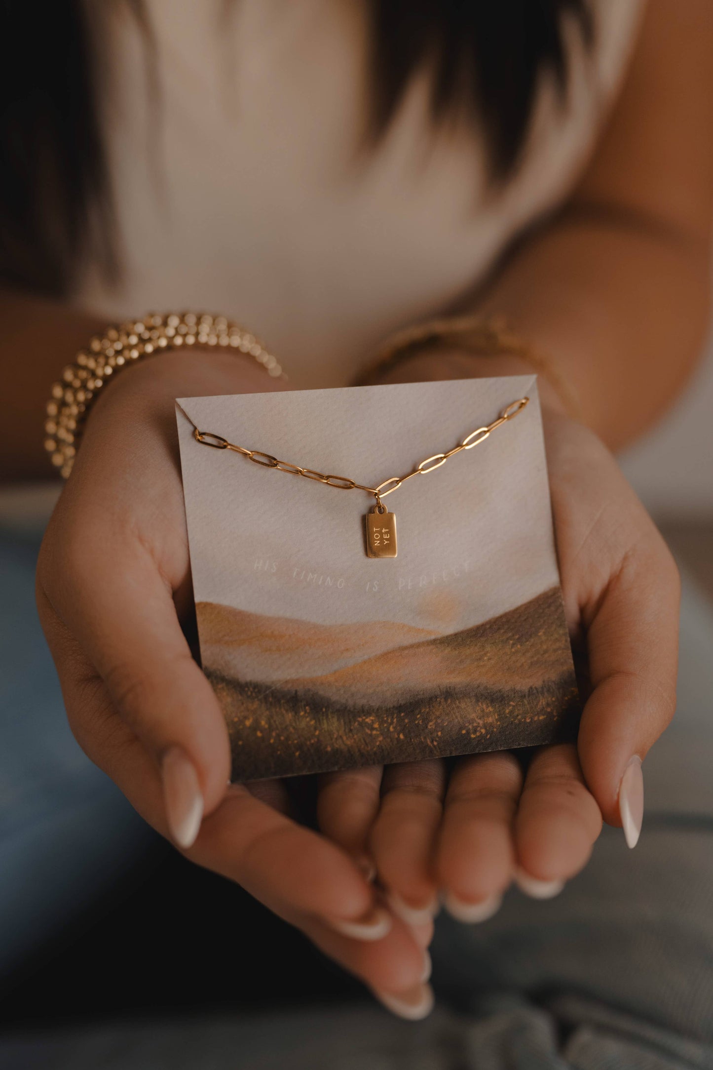 Not Yet Mini Tag Necklace