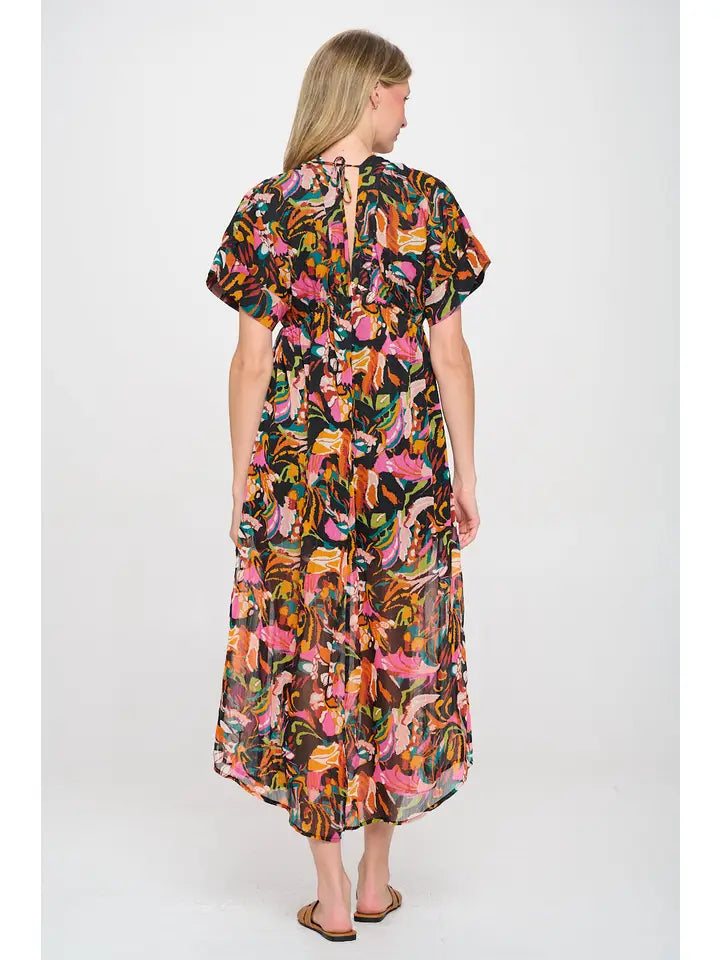 Black Ikat Andre Dress