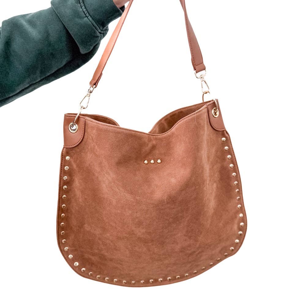 Rosalie Rivet Suede Hobo Bag - 3 Colors