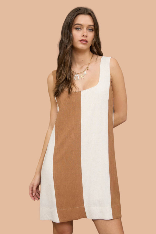 Dunes Striped Linen Dress