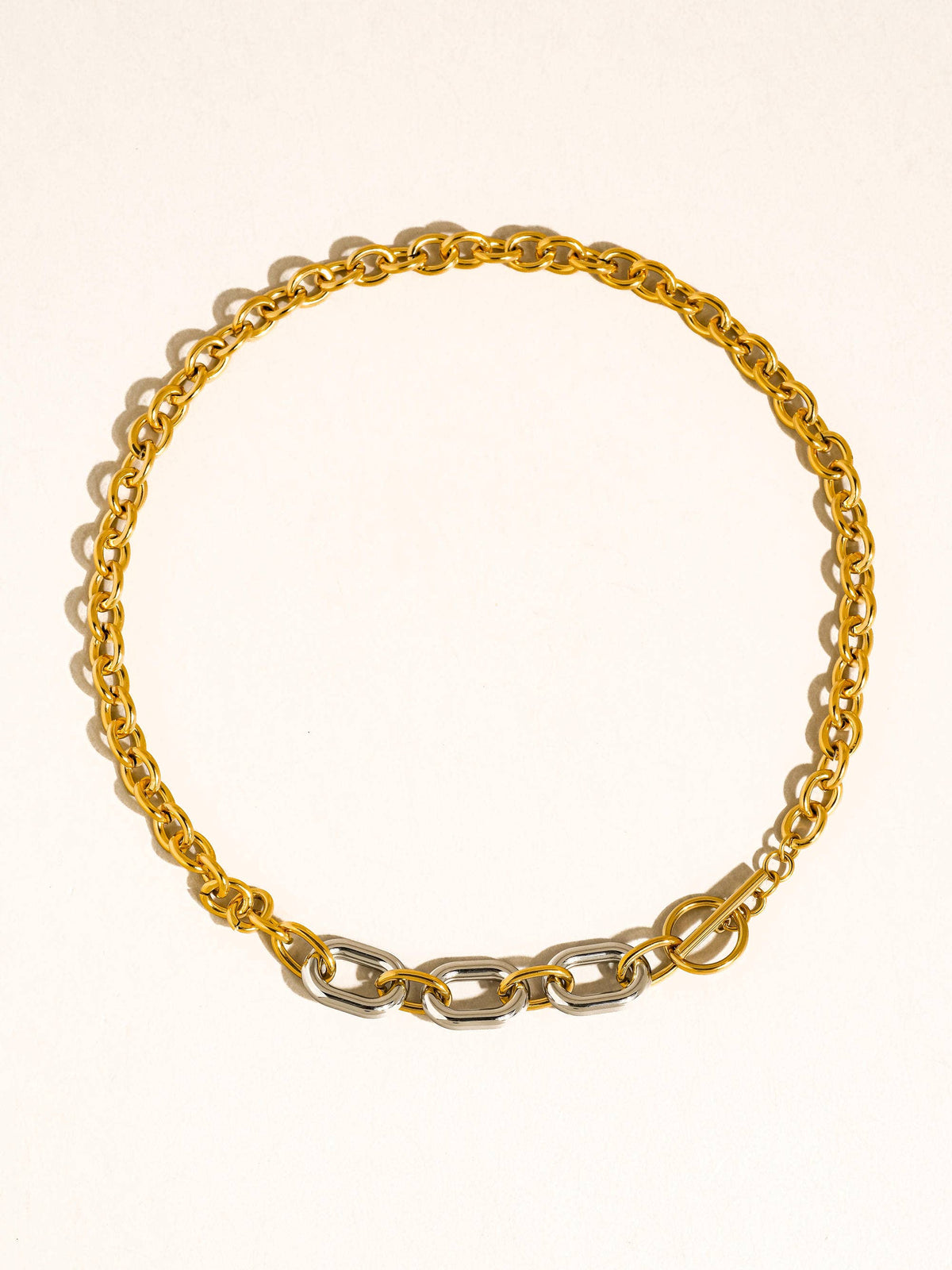 Lurette 18K Two Tone Chain Necklace