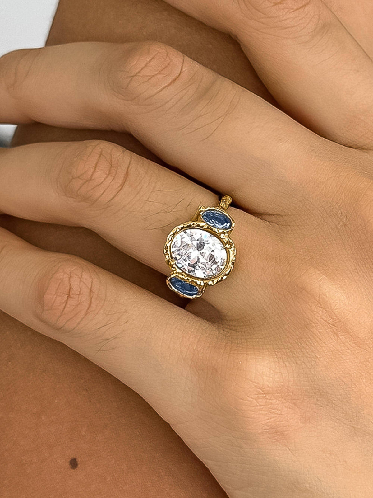 Chamonix 18K Gold Non-Tarnish Statement Trio Ring