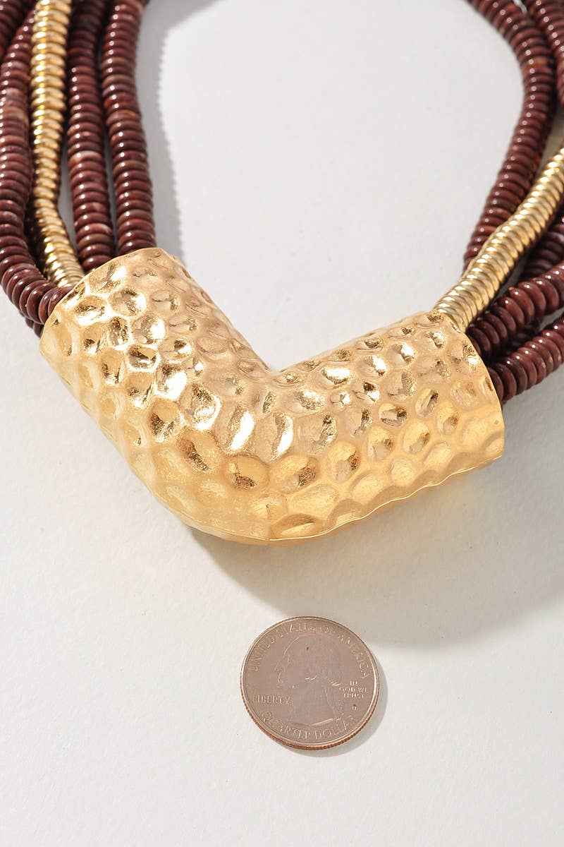 Pendant Multi Strand Necklace
