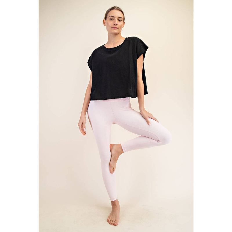 Cotton Slub Open Back Tee