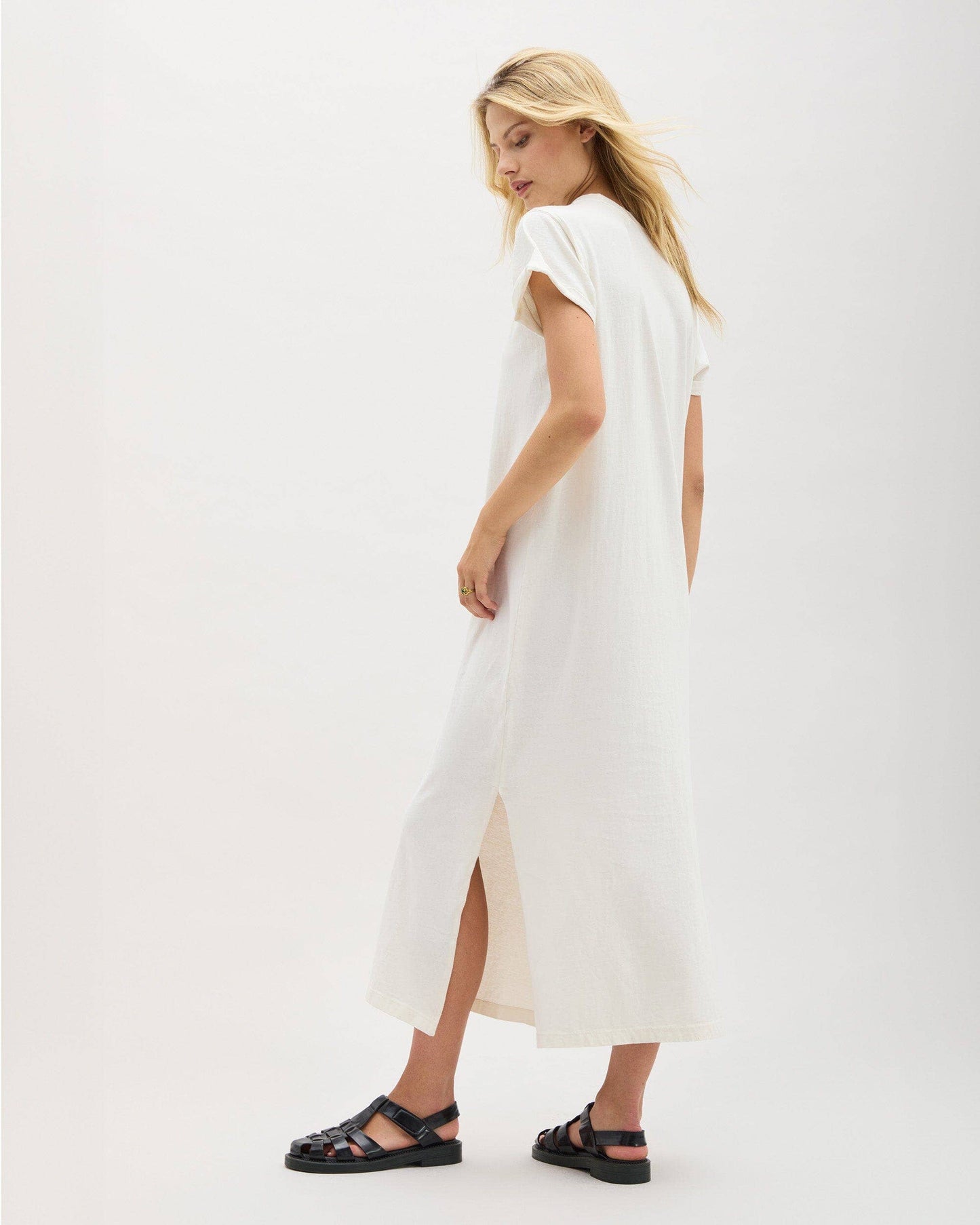 Relaxed Tee Dress - Bone